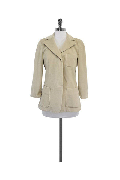 Current Boutique-Armani Collezioni - Beige Corduroy Blazer Sz 8
