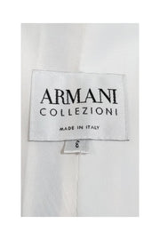 Current Boutique-Armani Collezioni - White & Silver Striped Blazer Sz 8