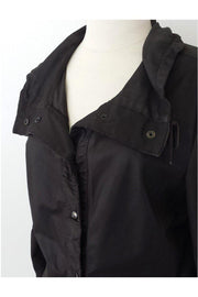 Current Boutique-Armani Collezioni - Deep Taupe Goat Suede Ruffle Jacket Sz 10