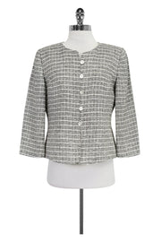 Current Boutique-Armani Collezioni - White, Black, & Grey Jacket Sz 12