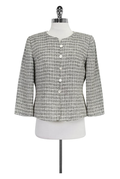 Current Boutique-Armani Collezioni - White, Black, & Grey Jacket Sz 12