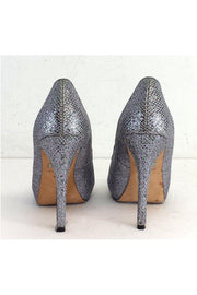 Current Boutique-Badgley Mischka - Silver Sequin Peep Toe Pumps Sz 9.5