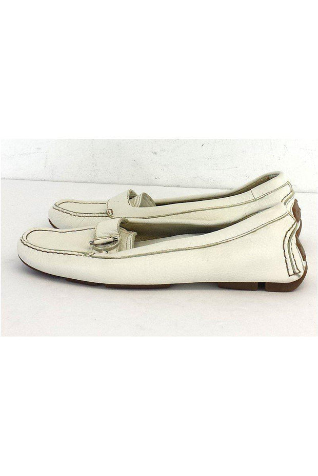 Current Boutique-Bally - White Leather Loafers Sz 6
