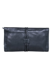 Current Boutique-Barneys New York - Black Foldover Clutch w/ Tie Straps