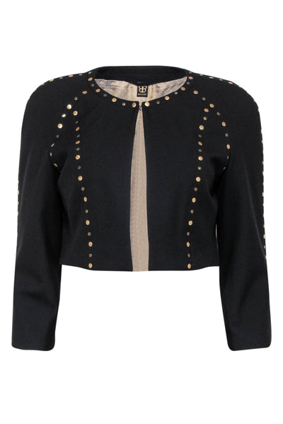 Current Boutique-Basler - Black Bolero Open Jacket w/ Studs Sz 4