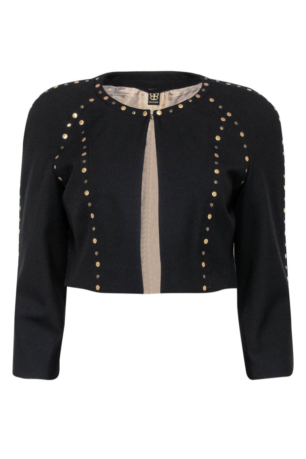 Current Boutique-Basler - Black Bolero Open Jacket w/ Studs Sz 4