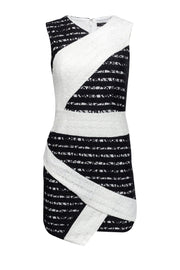 Current Boutique-BCBG Max Azria - Black & White Lace Sheath Dress Sz 2