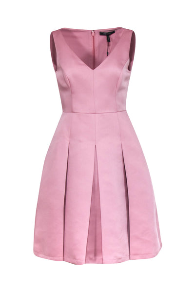 Current Boutique-BCBG Max Azria - Blush Pleated Midi Fit & Flare Dress Sz 6