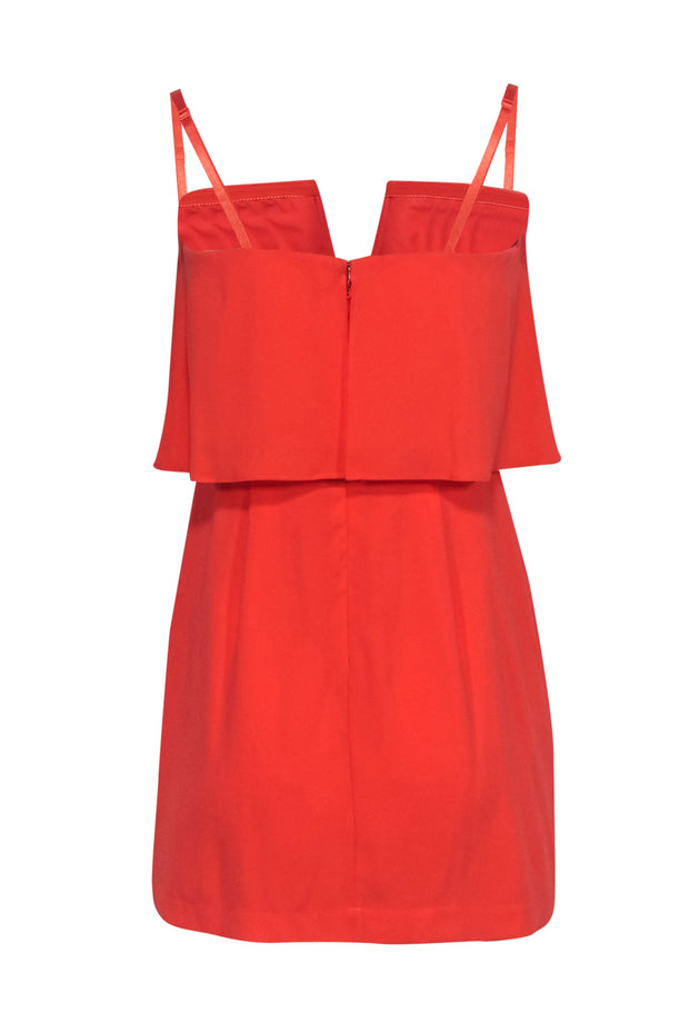 Current Boutique-BCBG Max Azria - Neon Orange Convertible "Kate" Mini Dress w/ Flounce Top Sz 8