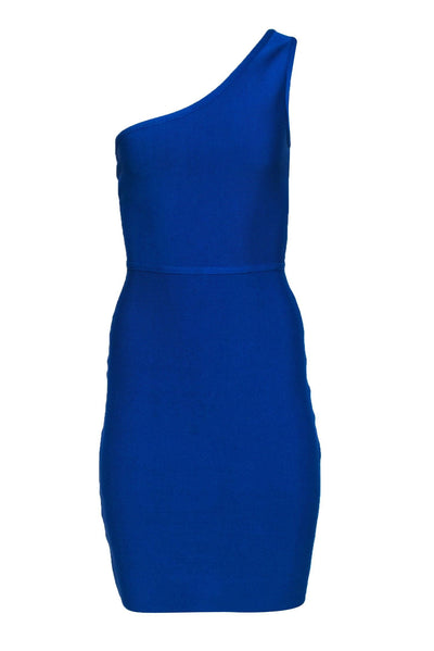 Current Boutique-BCBG Max Azria - Royal Blue One-Shoulder Sleeveless Bodycon Dress Sz S