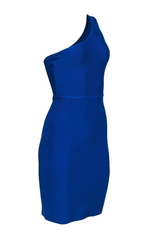 Current Boutique-BCBG Max Azria - Royal Blue One-Shoulder Sleeveless Bodycon Dress Sz S