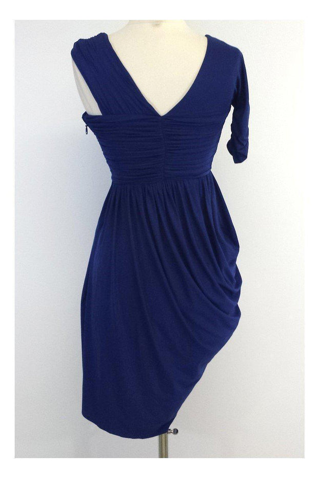Current Boutique-BCBG - Blue Gathered One Shoulder Dress Sz XS