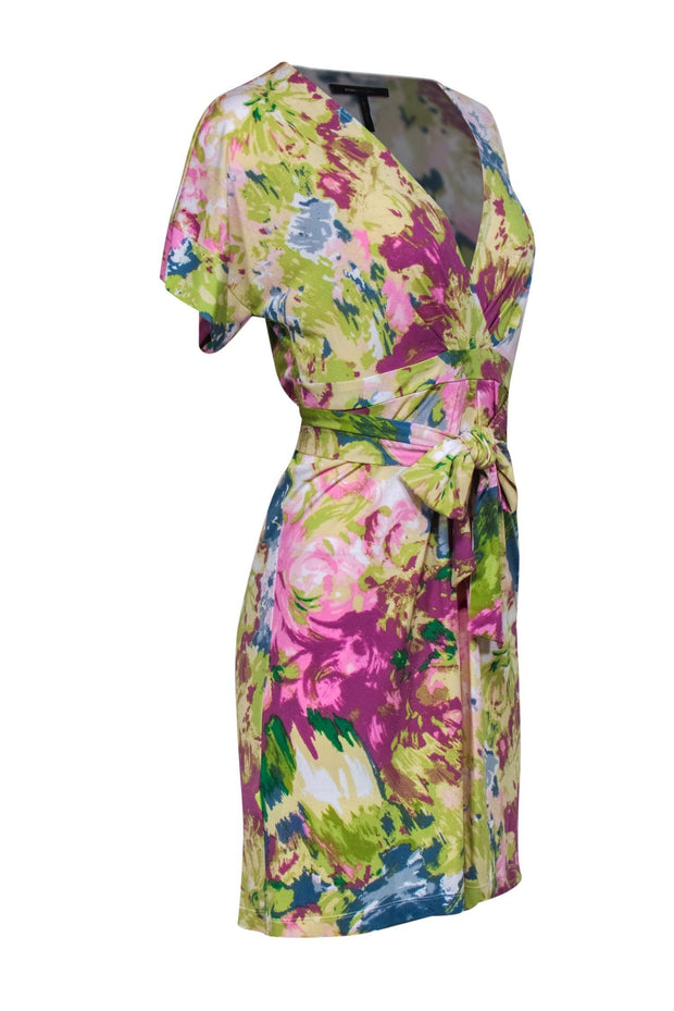 Current Boutique-BCBG Max Azria - Pink & Multicolor Floral "Avery" Mini Dress Sz S