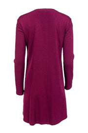 Current Boutique-BCBG - Burgundy Shift Dress w/ Leather Pockets Sz XS