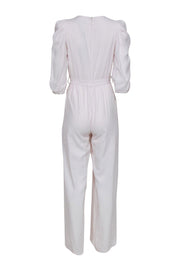 Current Boutique-BCBG Max Azria - Pale Pink Puff Sleeve Wide Leg Jumpsuit Sz XXS
