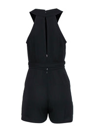 Current Boutique-BCBG Max Azria - Black Crisscross Peek-a-Boo Mini Romper w/ Tie Belt Sz XS