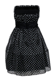 Current Boutique-Betsey Johnson - Black & White Polka Dot Strapless Fit & Flare Dress Sz 4