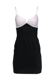 Current Boutique-Black Halo - Black & White Strappy Bodycon w/ Front Pleats Sz 2