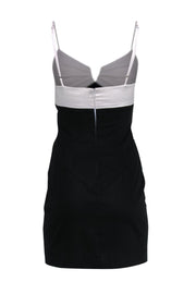 Current Boutique-Black Halo - Black & White Strappy Bodycon w/ Front Pleats Sz 2