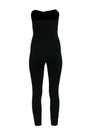 Current Boutique-Black Halo - Black Strapless Skinny Leg Jumpsuit w/ Cutout Sz XS