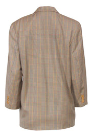 Current Boutique-Bogner - Yellow Plaid Wool Single Button Blazer Sz 8