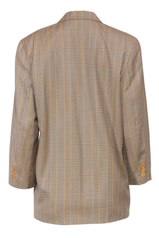 Current Boutique-Bogner - Yellow Plaid Wool Single Button Blazer Sz 8