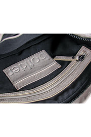 Current Boutique-Botkier - Blue, Black & Cream Colorblocked Pebbled Leather Handbag w/ Chain Strap