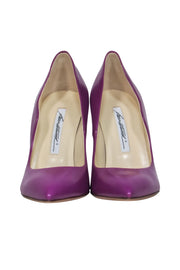 Current Boutique-Brian Atwood - Purple Leather Pointed Toe Pumps Sz 7