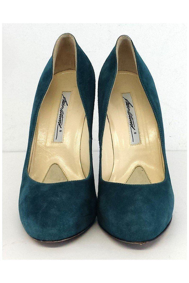 Current Boutique-Brian Atwood - Green Suede Pumps Sz 8