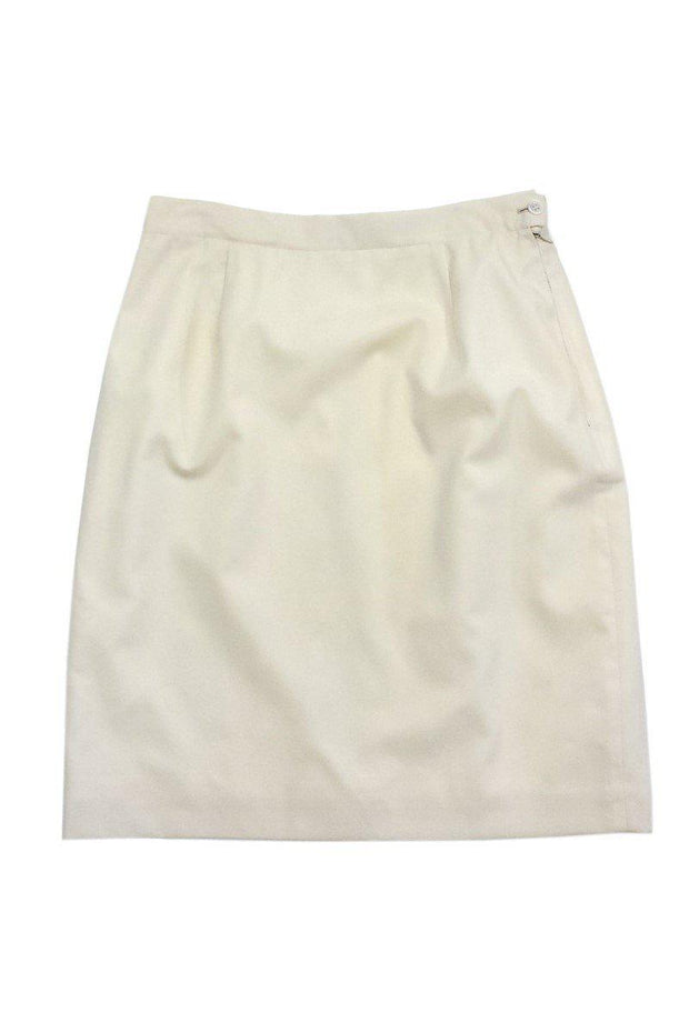 Current Boutique-Burberry - Vintage Cream Pencil Skirt Sz M