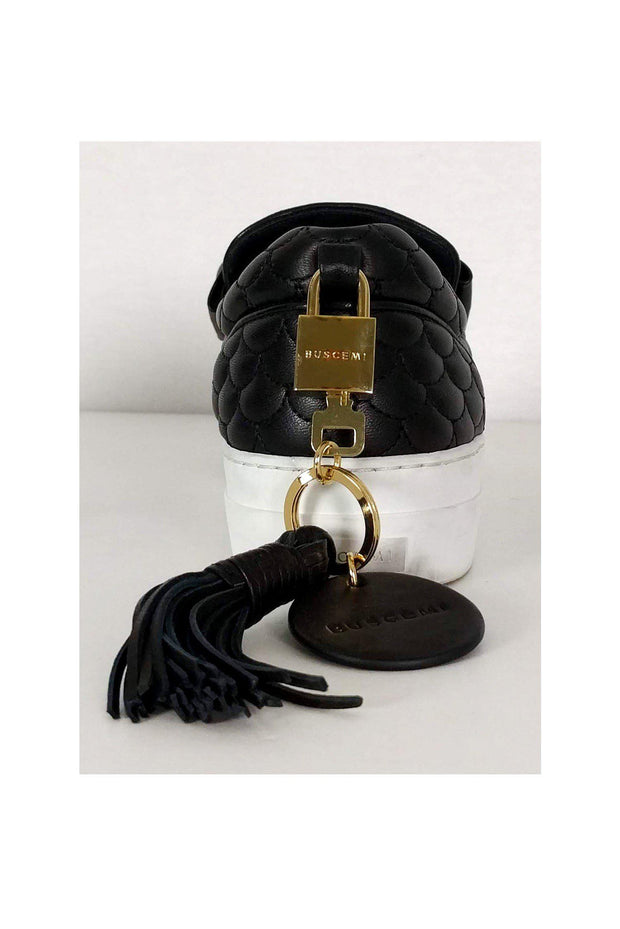Current Boutique-Buscemi - Black Quilted Bow Skate Sneakers Sz 9
