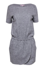 Current Boutique-Calypso - Gray Boat Neck Fitted Dress w/ Tulip Hem Sz XS