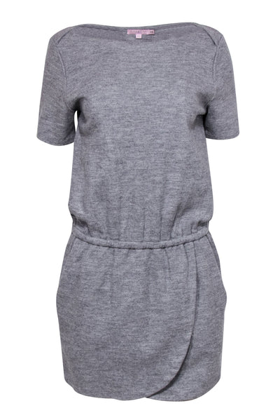 Current Boutique-Calypso - Gray Boat Neck Fitted Dress w/ Tulip Hem Sz XS
