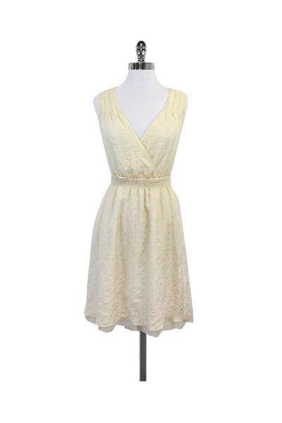 Current Boutique-Calypso - Cream Silk Sleeveless Dress Sz XS