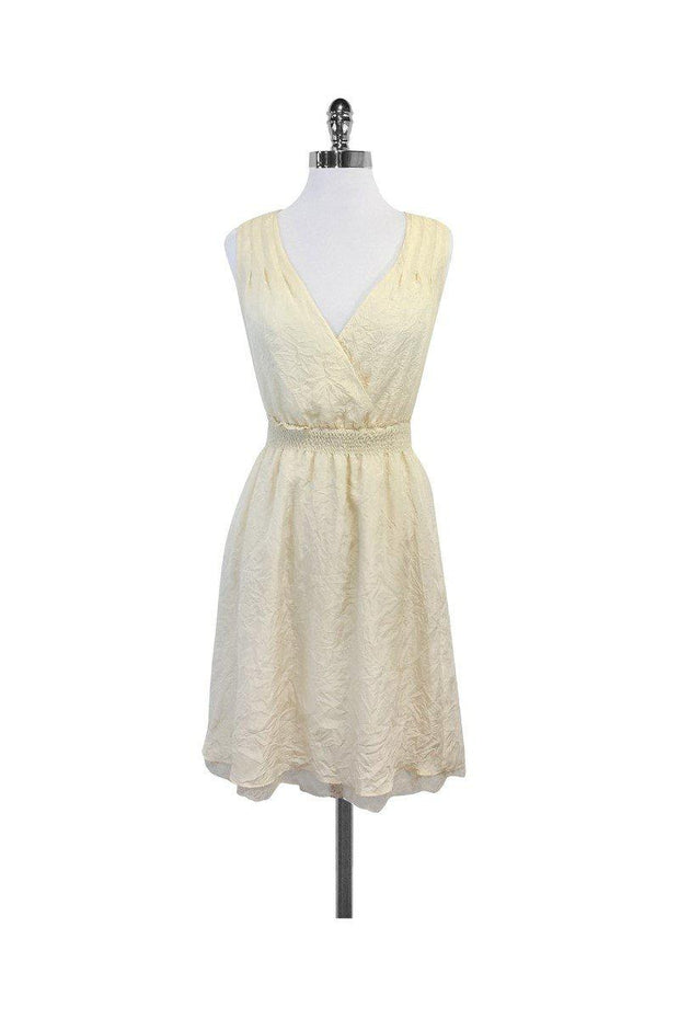 Current Boutique-Calypso - Cream Silk Sleeveless Dress Sz XS