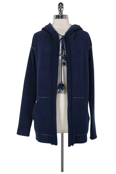 Current Boutique-Calypso - Blue Cashmere Kuyari Hoodie Sz XS