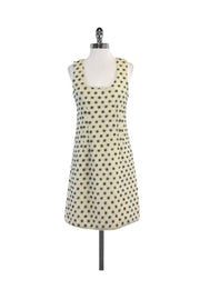 Current Boutique-Calypso - Cream Felted Wool Polka Dot Dress Sz 4