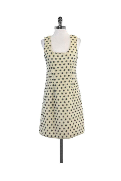 Current Boutique-Calypso - Cream Felted Wool Polka Dot Dress Sz 4