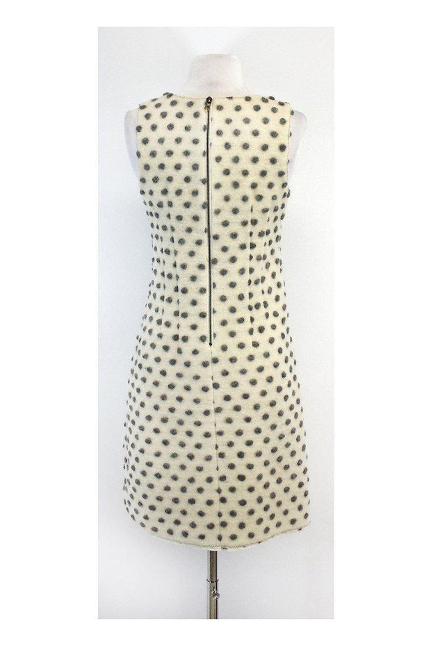 Current Boutique-Calypso - Cream Felted Wool Polka Dot Dress Sz 4