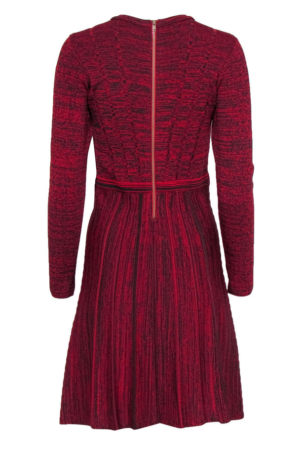 Current Boutique-Carlisle - Black & Red Marbled Knit A-Line Dress Sz XS