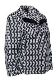 Current Boutique-Carlisle - Black & White Textured Cropped Jacket Sz 10