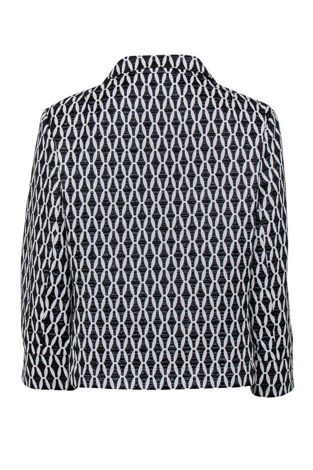 Current Boutique-Carlisle - Black & White Textured Cropped Jacket Sz 10