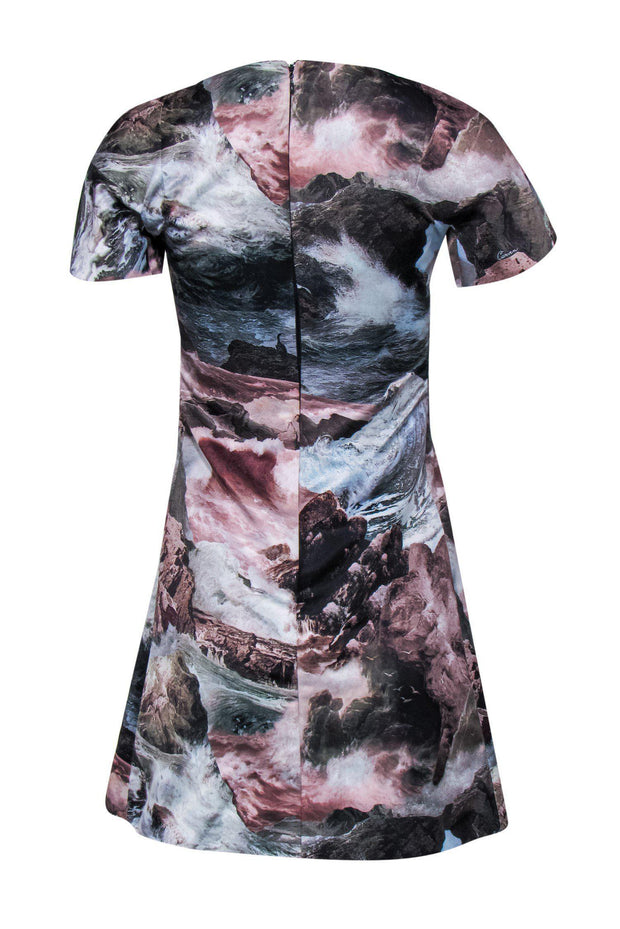Current Boutique-Carven - Ocean Wave Print Fit & Flare Sz 4