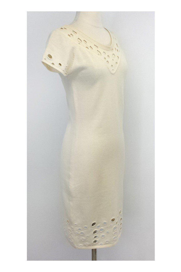 Current Boutique-Catherine Malandrino - Cream Wool & Cashmere Sweater Dress Sz M