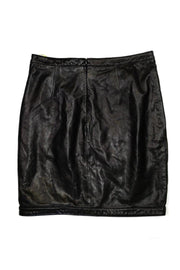 Current Boutique-Catherine Malandrino - Black Leather Skirt Sz 2