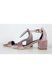 Current Boutique-Catherine Malandrino - Voxie Velvet Pink Heels Sz 6.5