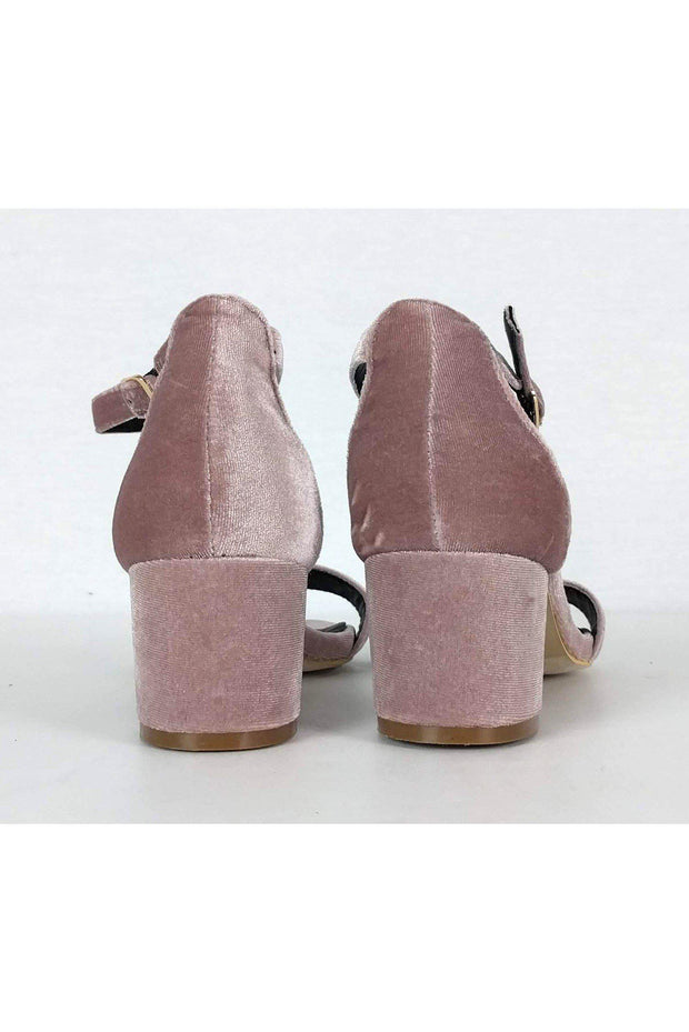 Current Boutique-Catherine Malandrino - Voxie Velvet Pink Heels Sz 6.5