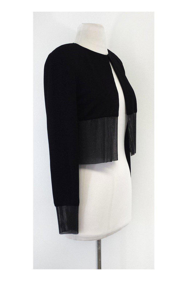 Current Boutique-CD Greene - Black Cropped Beaded Jacket Sz S