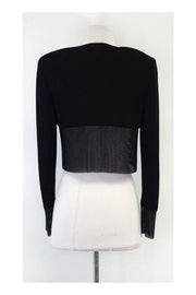 Current Boutique-CD Greene - Black Cropped Beaded Jacket Sz S