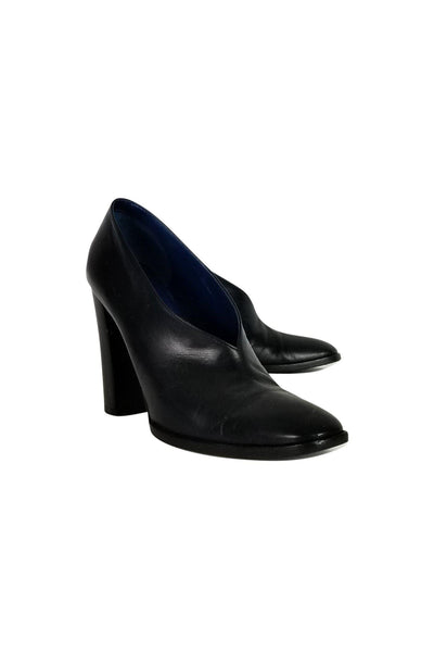 Current Boutique-Celine - Black Slip On Heels Sz 9